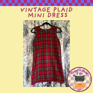 Vintage Plaid Mini Dress